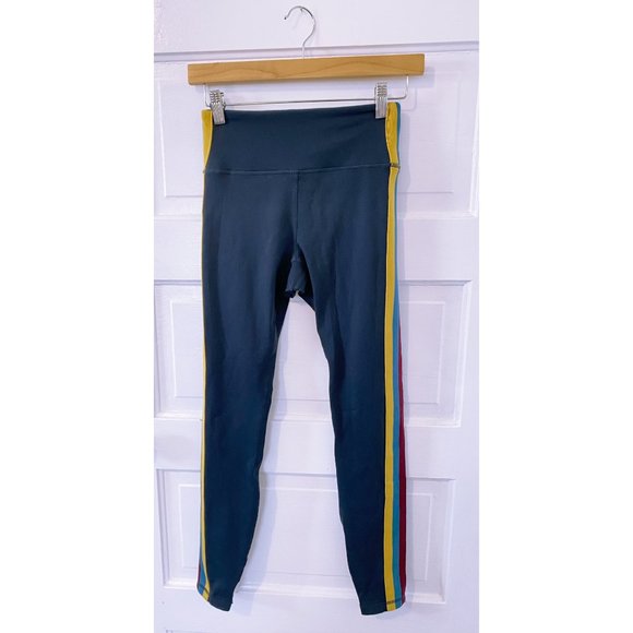 Spiritual Gangster Side Stripe Leggings Navy Blue - Picture 2 of 7